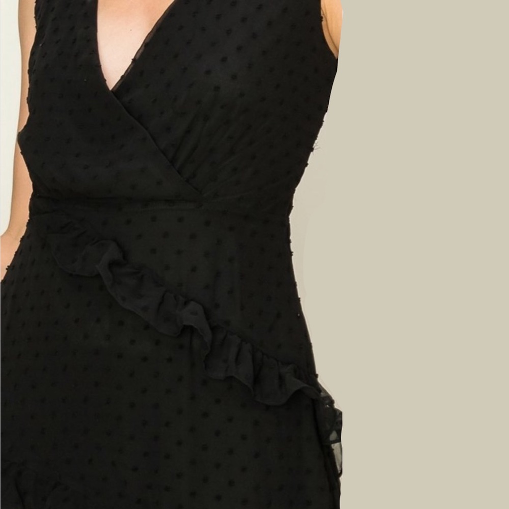 Dotted Midi Ruffle Dress - Picture 3 of 4